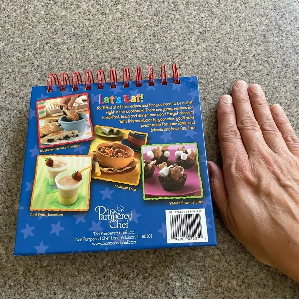The Pampered Chef Let's Eat Cookbook Easy Fun for Kids Easel Very Good